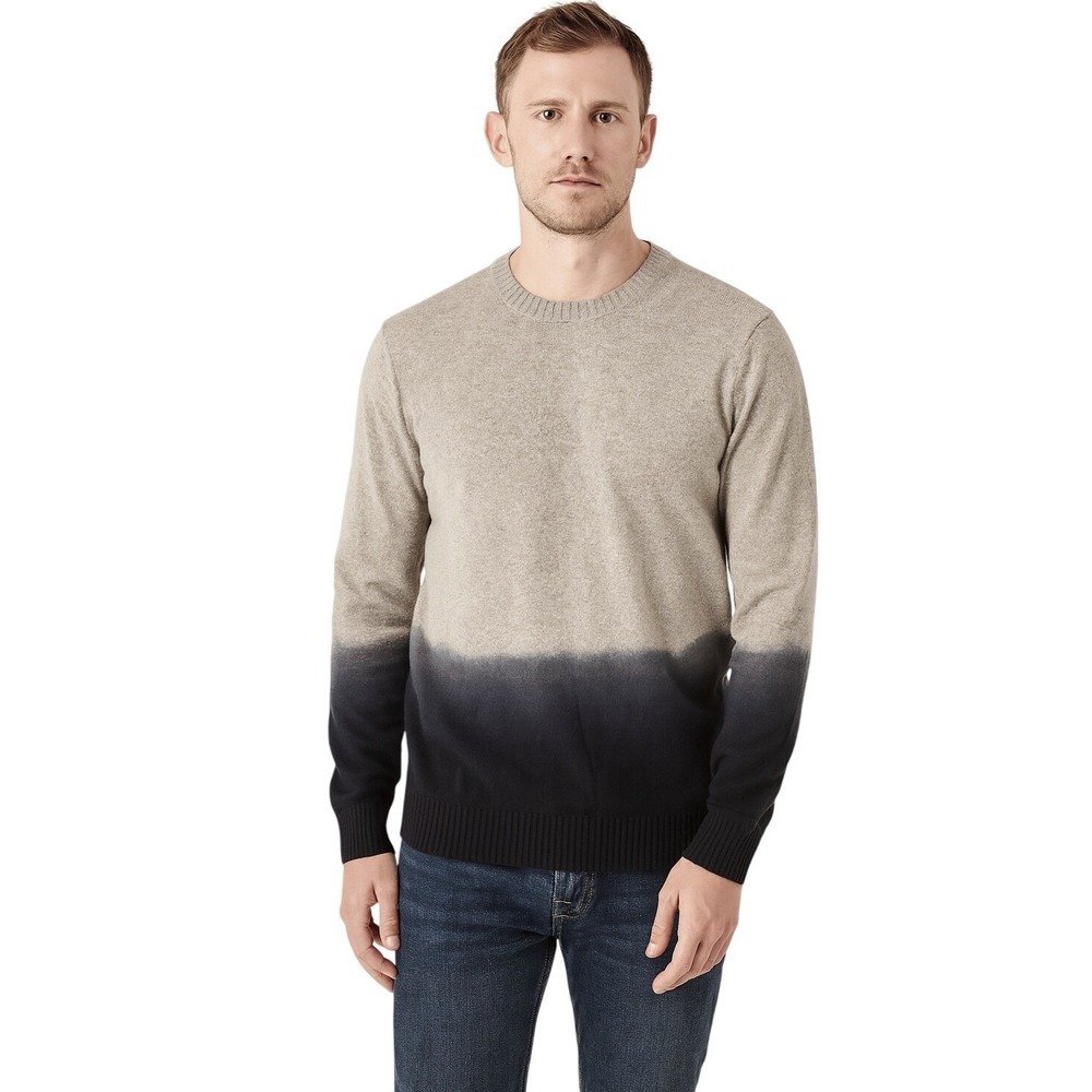 American Eagle Outfitters Mens Sweater XL Gray Navy Ombre‎ Crew Neck Knit XL